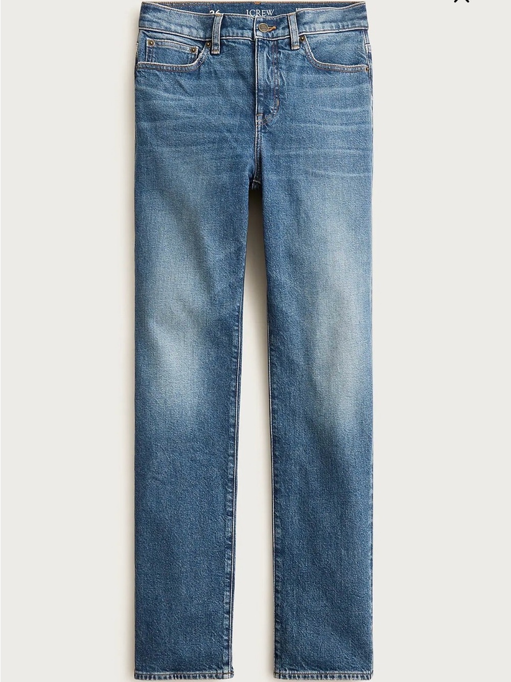 J. Crew Nipped straight high rise semi stretch jeans